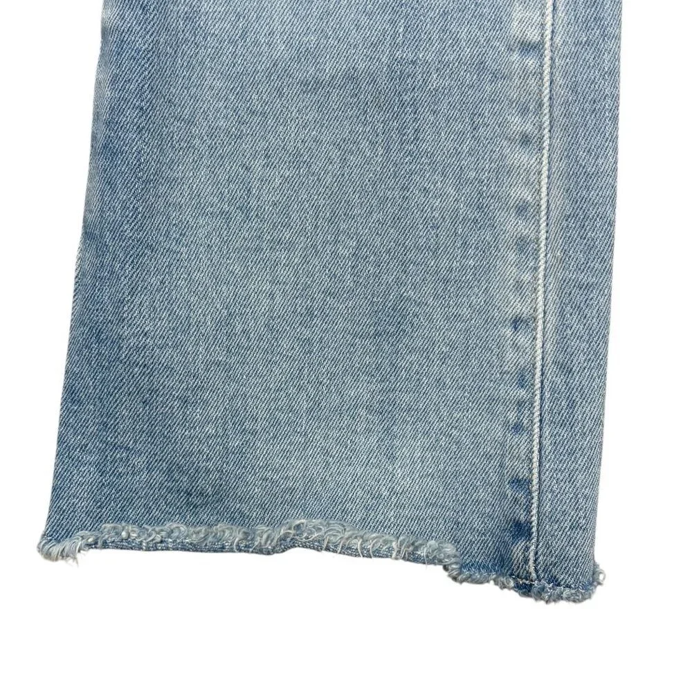 Old Navy Girls Flare Leg Jeans Size 8 Distressed Light Wash
